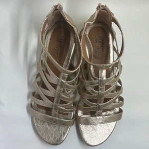 Euro Soft by Sofft Metallic Gold Rafaela Wedge Sandal Size 9